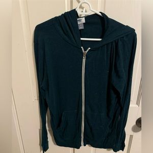 Dark Teal Zip-Up Hoodie